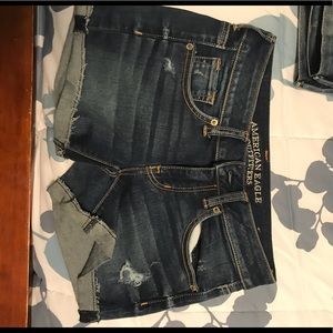 american eagle midi shorts